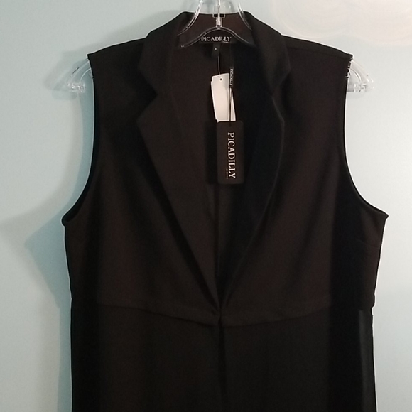 Piccadilly Canada black vest mesh XL NWT - Picture 3 of 12